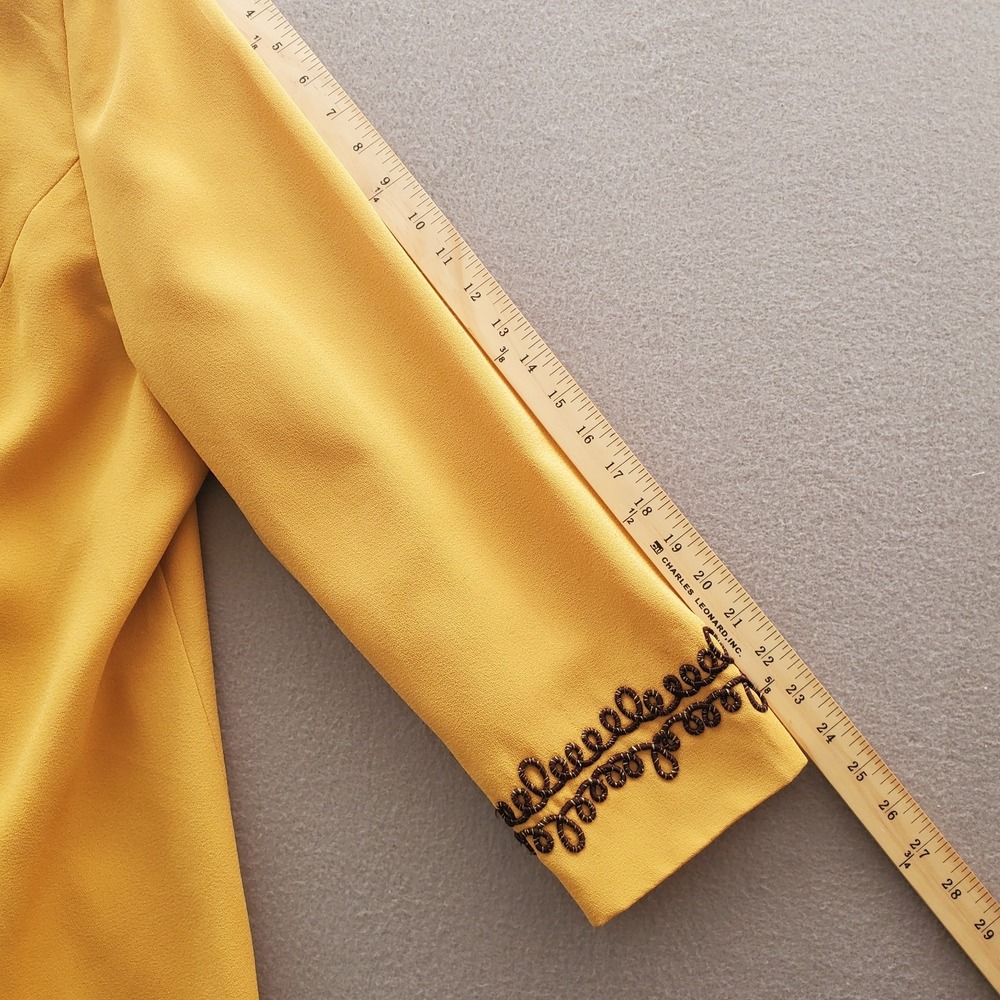 Allison Woods Vintage Women's Size 22W Gold Jacket Mandarin Collar Long Sleeve - Picture 9 of 13